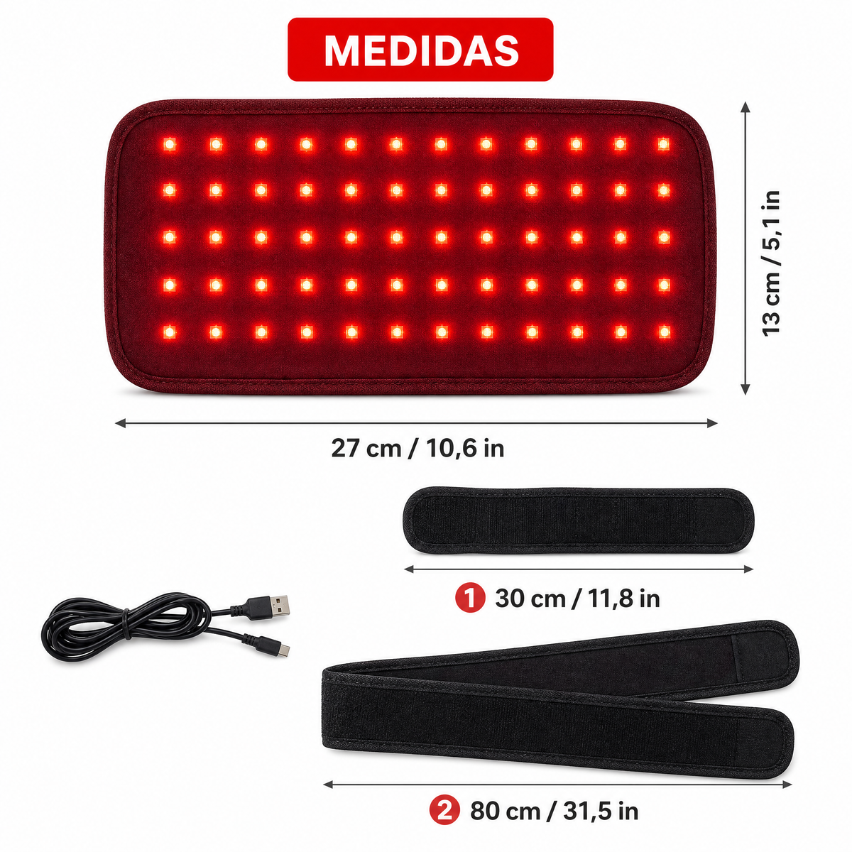 Cinturón de Luz Roja para Perros